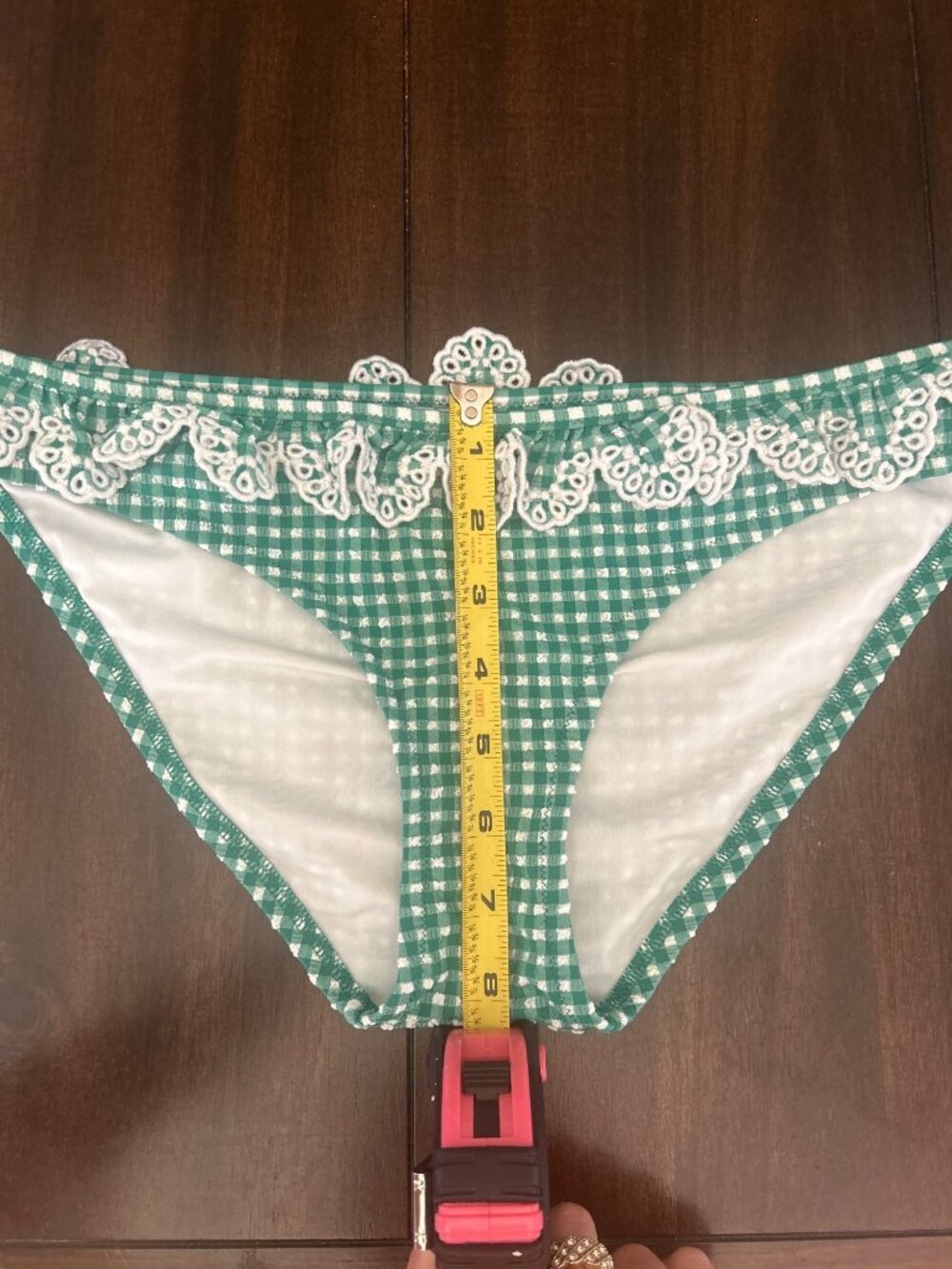 J.Crew Green Gingham & Lace Ruffle Bikini Set Size XS Women's Swimwear - Picture 15 of 15